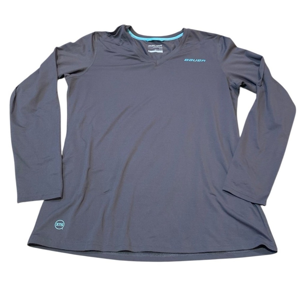 Bauer Women's Long Sleeve Training Shirt | 37.5 Technology Gray Base Layer - M